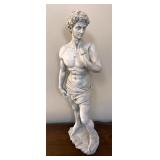 David Replica Resin Figure, 20" Tall And Abstract Decorative Wall Mount, 12.25" x 10.5"