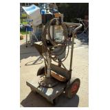 ARO Pneumatic Piston Pump, Model 650245, On Wheeled Cart, 44' Tall