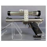 Ruger Mark II Target .22 LR Pistol SN# 214-41428, Nikon 2x20 Scope On B-Square Mount, 4 Total Mags, 