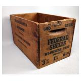 Federal Cartridge Corp Small Arms Wood Crate For 500 12 ga Hi Power Federal Shells, 8.75" x 14.75" x