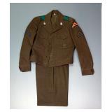 World War II Era Military Uniform With 7th Army And Sergeant Insignia, Size 34R, Includes Jacket And