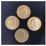 1907, 1908, And 1910 King Edward VII Gold Sovereign Coins Fineness 916.7 Pure Gold Content 7.3224 Gr