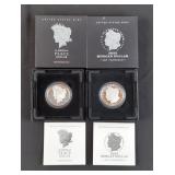 2023 S Morgan Dollar And 2023 S Peace Dollar, Both 99.9% Silver Proofs, Silver Weight 0.859 Troy Oz.