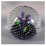 Caithness Glass "Flower In The Rain" Paperweight 
