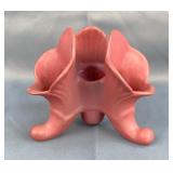 Van Briggle Pottery Triple Bud Cornucopia Mulberry Vase, Approx 4.5” Tall