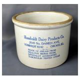 Humboldt Dairy Products Co Stoneware Crock, 5.5" x 7.25" 
