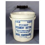 Siegel Cooper & Co Stoneware Crock With Handle, Approx 7" x 7" 