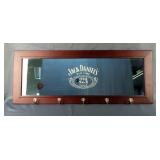  Jack Daniels Framed Mirrored Coat Hanger, 14" x 36" 