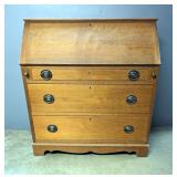  Secretary Chest, Fold Down Desk Top, 3 Lower Drawers, 40" x 37.5" x 18" 