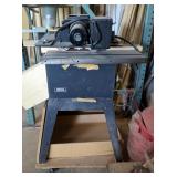 Table Saw Set Up For Dado With Power Feed, Powers On