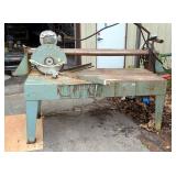Holman Industrial Radial Arm Saw On Heavy Duty Frame And Table, 3-Phase, Approx 90" x 45" x 73", Pow