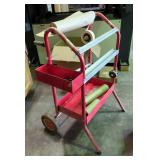 Paper Cutter And Dispenser, On Rolling Cart