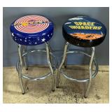 Arcade 1 Up Stools, Features Pac Man And Space Invaders, Measure Approx 29” x 18”