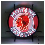  Mohawk Gasoline Neon Sign, 24" x 24" 