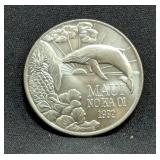 Maui One Trade Dollar Coins, 1992 "Whale" And 1994 "Dolphin" Qty 2 