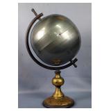 Mapless Globe Style Aluminum Orb On Tilted Axis Stand, 23" Tall