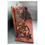 Wall Mounted Curio Display Shelf With Framed Mirror Back, 19" x 45" x 10.5" 