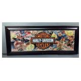 Harley-Davidson Motorcycles Framed Collage, 17" x 40.5"