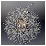 Modern Ceiling Mounted Starburst Chandelier, Approx 22"