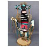  Whipper Kachina Figure, By E.L. Sedona AZ 9/96, 10" Tall