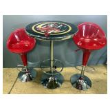 Miller High Life Girl In The Moon Bar Table And Chair Set, Chairs Are Adjustable, Table Measures App