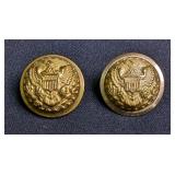 Military Uniform Buttons Including Enlisted Eagle General Staff, Massachusetts State Seal, Rhode Isl