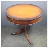 Imperial Furniture Company of Grand Rapids Drum Table With Single Drawer, 28" x 28"