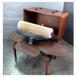 Ironrite Electric Ironer In Wooden Rolling Cabinet, Model 88, Approx 37" x 32" x 20", Powers On 
