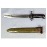 U.S. Military Bayonet For M1 Garand Marked "U C UOS", 10" Blade With Scabbard 
