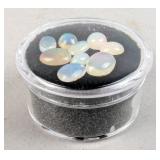 Polished Opal Gemstone Cabochons, Qty. 9, 2.85CTW 
