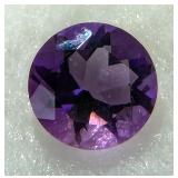 Amethyst Round Cut Gemstone, 0.80ct 