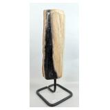 Indonesian Petrified Wood Specimen On Metal Display Stand, 10.25" Tall 