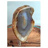 Polished Brazilian Agate Slice, 5.5" x 3.5"