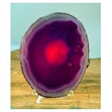 Brazilian Pink Agate Slice, 6" x 4.75" 