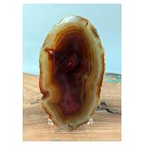  Brazilian Orange Agate Slice, 7.25" x 4.25"