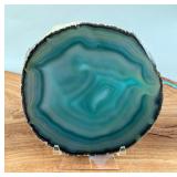 Brazilian Green Agate Slice, 5.5" x 5.25"