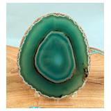 Brazilian Green Agate Slice, 5.75" x 5" 