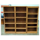 Book Shelves, Qty 3, All Measure Approx 72" x 29.5" x 12"