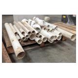  PVC Pipes And Elbows, Various Sizes, Approx 35