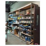 Metal Shelving Units With Adjustable Particle Board Shelves, 3 Units, Each 8
