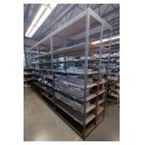 Metal Shelving Units With Adjustable Particle Board Shelves, 6 Units, Each 8