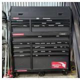 Husky 52" Heavy Duty Tool Chest Combo With Integrated Power Strips And USB Ports, Approx 64" x 52" x