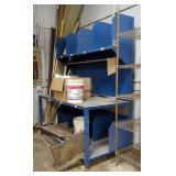 Steel Workbench With Vertical Shelving, Approx 86" x 72.5" x 36"