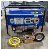 Portable Generator, 5500 Watts, Including Detached Recoil Starter Assembly And Carburetor