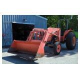 Kubota M5400 Utility Tractor With Kubota LA 1001 Front-End Loader, Shows 2760 Hours