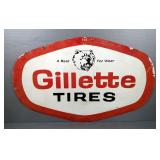 Vintage Gillette Tires "A Bear For Wear" Metal Sign, 40" x 48" 