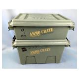 MTN Case-Gard Ammo Crates, Qty 2, Approx 13"x5"x9" And 13"x9"x10" 