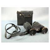 Tower 3x33 Binoculars in Leather Case, Made In USA 