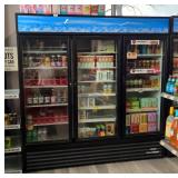 True Refrigerator Three Door Cooler With Adjustable Shelving, 79" x 78" x 29.5"