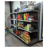 Retail Gondola Shelving Unit With Pegboard Backing, Each Section Measures 69" x 48" x 24", Includes 